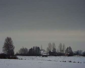 Winterfoto von Czeslaw Gorski-003-dorf-in-der-ferne-im-winter